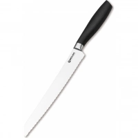 Кухонный хлебный нож Bker Core Professional Bread Knife, 220 мм, сталь X50CrMoV15, рукоять пластик купить в Алмате