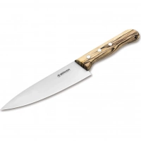 Кухонный шеф-нож Boker Tenera Chef’s Medium Ice Beech, 158 мм, сталь С75, рукоять белый бук купить в Алмате