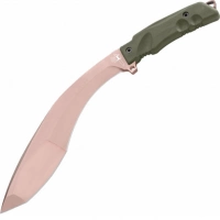 Мачете Fox Extreme Tactical Trakker Kukri, сталь N690, рукоять Forprene, зеленый купить в Алмате