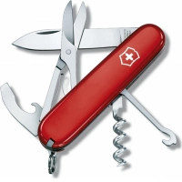 Нож перочинный Victorinox Compact, сталь X55CrMo14, рукоять Cellidor®, красный купить в Алмате