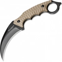 Нож с фиксированным клинком Magnum Spike Karambit — Boker 02SC028, сталь 440A EDP, рукоять стеклотекстолит G10, песочный купить в Алмате