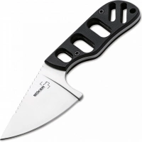 Нож с фиксированным клинком шейный Chad Los Banos Design SFB Neck, Boker Plus 02BO321, сталь 440C Satin, рукоять стеклотекстолит G10 купить в Алмате