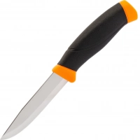 Нож с фиксированным лезвием Morakniv Companion Orange, сталь Sandvik 12C27, рукоять резина/пластик, оранжевый купить в Алмате