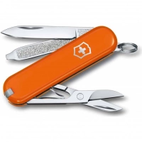 Нож Victorinox Classic SD Colors, Mango Tango (0.6223.83G) оранжевый, 7 функций 58мм купить в Алмате