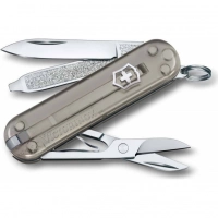 Нож Victorinox Classic SD Colors, Mystical Morning (0.6223.T31G) серый полупрозрачный, 7 функций 58мм купить в Алмате