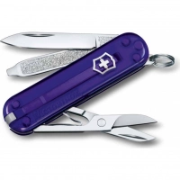 Нож Victorinox Classic SD Colors, Persian Indigo (0.6223.T29G) фиолетовый полупрозрачный, 7 функций 58мм купить в Алмате