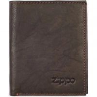 Портмоне ZIPPO, цвет «мокко», натуральная кожа, 10×1,5×12,3 см купить в Алмате