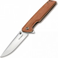 Складной нож Magnum Straight Brother Wood — Boker 01MB723, сталь 440A Satin, рукоять дерево, коричневый купить в Алмате