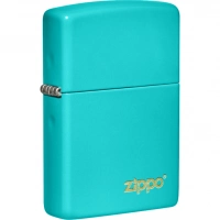 Зажигалка Classic Flat Turquoise ZIPPO Logo купить в Алмате