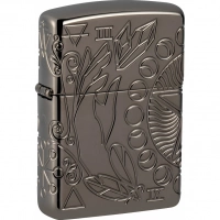 Зажигалка ZIPPO Armor® Wicca Design с покрытием Black Ice®, черная купить в Алмате