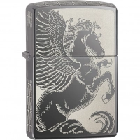 Зажигалка ZIPPO Classic Пегас с покрытием Black Ice® купить в Алмате