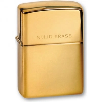 Зажигалка ZIPPO High Polish Brass, латунь, золотистый, глянцевая, 36х56х12 мм купить в Алмате