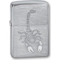 Зажигалка ZIPPO Scorpion Brushed Chrome, латунь с никеле-хром.покрыт., серебр., матов., 36х56х12 мм купить в Алмате