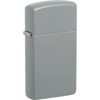 Зажигалка ZIPPO Slim® с покрытием Flat Grey, серая, матовая купить в Алмате