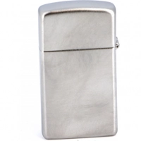 Зажигалка ZIPPO Slim® с покрытием Satin Chrome™, латунь/сталь, серебристая, матовая, 30х10×55 мм купить в Алмате